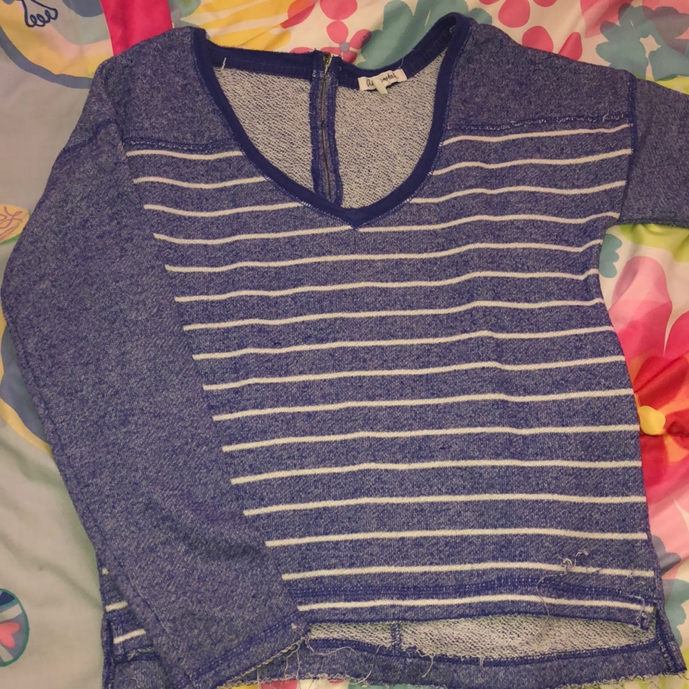 Blue striped sweater